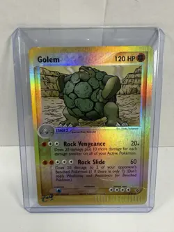Pokemon Golem EX Dragon 5/97 Reverse Holo *Damaged* - Image 1