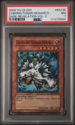2005 YU-GI-OH! DARK REVELATION VOL. 2 #EN135 ZABORG THE THUNDER MONARCH PSA 7 - Image 1