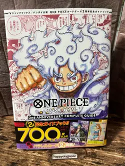 ONE PIECE Card Game 2nd Anniversary Guide Book with Zoro Nami Promo Card JAPAN - Image 1