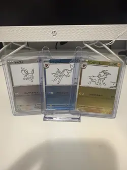 Pokemon Yu Nagaba Eevee Promo Card Complete Set Eeveelution. US Seller. NM. - Image 3