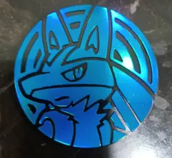 Lucario Pokemon Coin Official Trading Card Game TCG Collector Coin Blue - Image 1