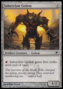 MTG Magic the Gathering Saberclaw Golem (200/259) Scars of Mirrodin NM - Image 1