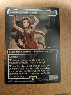 Aerith Gainsborough (Borderless) - PTP #1 NM Nonfoil MTG Final Fantasy RC Promo - Image 1