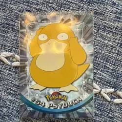 Psyduck #54 Pokemon 1999 Topps TV Animation Edition Series 1 Blue Logo - Image 1