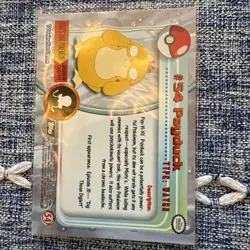 Psyduck #54 Pokemon 1999 Topps TV Animation Edition Series 1 Blue Logo - Image 2