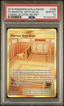 MARTIAL ARTS DOJO #268 PSA 10 • 2019 Cosmic Eclipse Pokemon SECRET - Image 1
