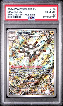 2024 POKEMON SVP EN-SV BLACK STAR PROMO #159 MAGNETON PSA 10 - Image 1