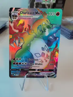 2020 Charizard VMAX Rainbow Secret Rare 74/73 Champions Path Holo Pokemon TCG - Image 1
