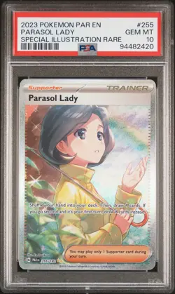 2023 Pokemon Paradox Rift #255 Parasol Lady Special Illustration Rare PSA 10 - Image 1