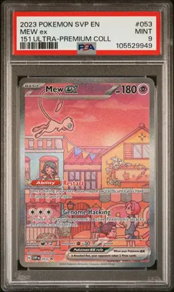 2023 POKEMON SVP EN-SV BLACK STAR PROMO 151 ULTRA-PREM COLL #053 MEW EX PSA 9 - Image 1
