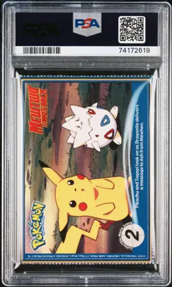 1999 Pokemon Raichu #26 Burger King Perforated PSA 8 NM-MT Vintage 90s - Image 2