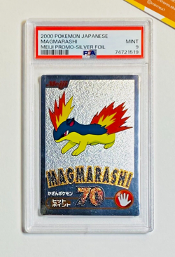 Pokemon PSA 9 Hinoarashi Quilava Meiji 2000 Promo Silver Foil Japanese - Image 1