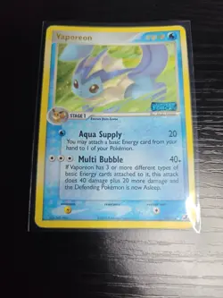 HP-MP Vaporeon 19/115 Reverse Holo Stamped Rare Pokemon Ex Unseen Forces 2005 - Image 1