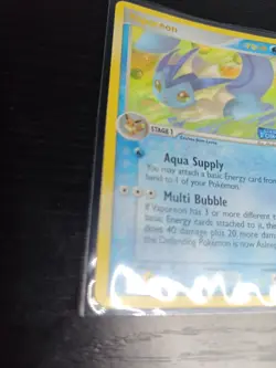 HP-MP Vaporeon 19/115 Reverse Holo Stamped Rare Pokemon Ex Unseen Forces 2005 - Image 3
