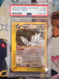 2003 Pokemon Aquapolis #H27 Togetic PSA 6 - Image 1