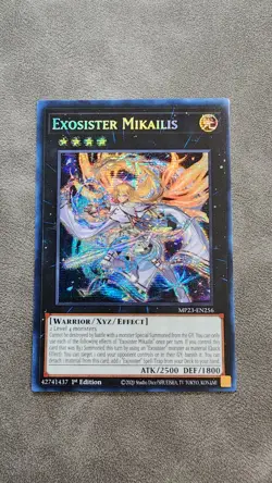 Yugioh Exosister Mikailis MP23-EN256 Prismatic Secret Rare 1st Edition NM - Image 1