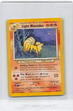 LIGHT NINETALES 50/105 - Neo Destiny - Uncommon - VINTAGE POKEMON CARD - LP/MP - Image 1