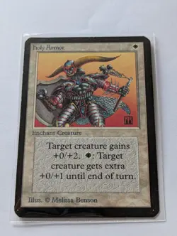 WOTC MTG Vintage Alpha Edition Holy Armor (NM) CCG Magic the Gathering - Image 1