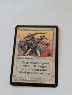 WOTC MTG Vintage Alpha Edition Holy Armor (NM) CCG Magic the Gathering - Image 2