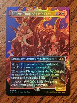 Phlage, Titan of Fire’s Fury FOIL Borderless MH3 Modern Horizons 3 MTG - Image 1