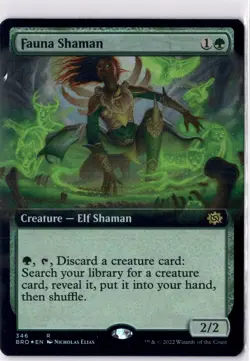 Fauna Shaman NM/M* FOIL EXTENDED The Brother's War ENGLISH 346 mtg -UnltdCards - Image 1