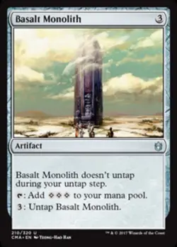 MTG Basalt Monolith, Commander Anthology, Heavily Played, English - Image 1