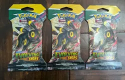 3x Pokemon Evolving Skies Booster Packs Sword & Shield Sealed Lot - New - Image 1