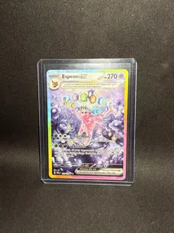 Pokemon TCG Prismatic Evolutions SIR Espeon EX Card 155/131 - PSA 10 Contender! - Image 1