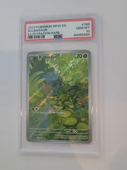 2023 POKEMON MEW EN-151 ILLUSTRATION RARE #166 BULBASAUR PSA 10 GEM MINT - Image 1