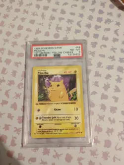 Pokemon Yellow Cheeks Pikachu #58 | PSA 8 NM - Mint | 1st Edition Base 1999 - Image 2