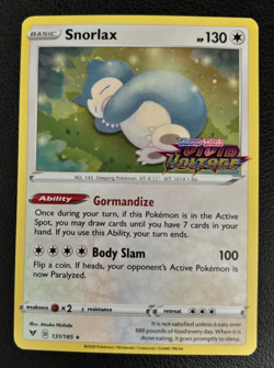 Snorlax 131/185 Holo Stamped Vivid Voltage Promo with Huge Swirl Pokemon TCG - Image 1