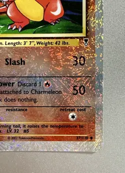 Pokemon TCG 2002 Legendary Collection Charmeleon Reverse Holo 37/110 LP - Image 4