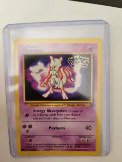 Mewtwo (1999 Kids WB Movie) - Pokemon TCG Black Star Promo No. 3 - LP - WOTC - Image 1