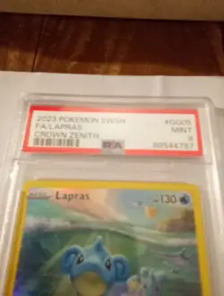 2023 Pokemon SWSH FA/Lapras Crown Zenith #GG05 PSA 9 Corner Case Damage - Image 2