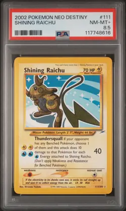 2002 POKEMON NEO DESTINY #111 SHINING RAICHU PSA 8.5 - Image 1