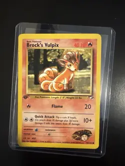 Pokemon TCG Brock's Vulpix 073/132 Gym Heroes Non Holo - Image 1