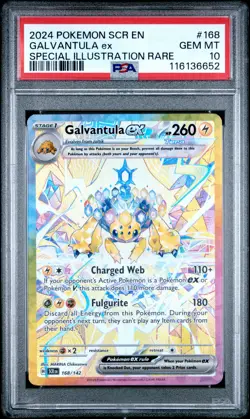 2024 POKEMON SCR EN-STELLAR CROWN SPECIAL ILLUSTRATION RARE GALVANTULA EX PSA 10 - Image 1