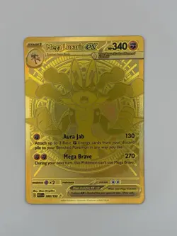2025 Pokemon Mega Evolutions 188/132 Mega Lucario Gold Pack Fresh Near Mint - Image 1