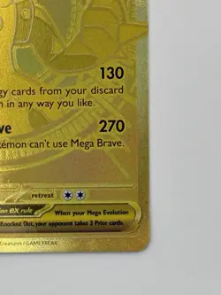 2025 Pokemon Mega Evolutions 188/132 Mega Lucario Gold Pack Fresh Near Mint - Image 4