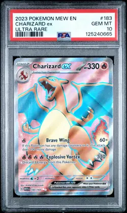 2023 POKEMON MEW EN-151 ULTRA RARE #183 CHARIZARD EX PSA 10 - Image 1