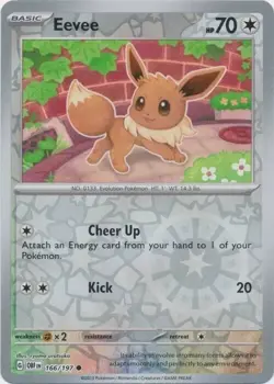 Eevee - 166/197 - Pokemon TCG Obsidian Flames (2023) - NM - Reverse Holo - Image 1