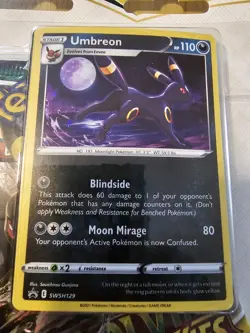 Pokemon Sword & Shield Evolving Skies 3 Pack Blister Umbreon Holo Sealed - Image 3