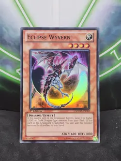 Yugioh Eclipse Wyvern Dragon SDDC-EN003 Super Rare 1st Edition NM - Image 1