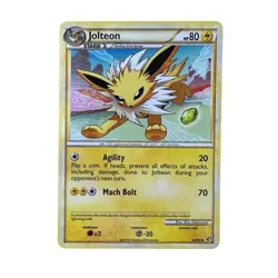 Jolteon 28/90 Pokemon Card 2010 Holo Foil Rare Rising Rivals TCG - Image 1