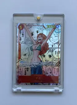 NAMI MANGA ALT ART OP01-016 R THE BEST PRB-01 COMIC PARALLEL ONE PIECE CARD 2024 - Image 1