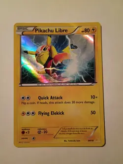 2016 Pokemon TCG XY Trainer Kit Holo Pikachu Libre Card 30/30 - Image 1