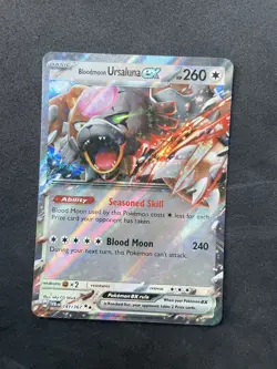 Pokemon TCG Bloodmoon Ursaluna EX 141/167 Twilight Masquerade Double Rare NM - Image 1