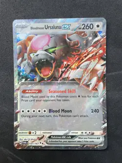 Pokemon TCG Bloodmoon Ursaluna EX 141/167 Twilight Masquerade Double Rare NM - Image 1