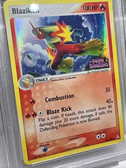 Blaziken 20/110 EX Holon Phantoms Reverse Holo Rare Pokemon Card 2006 PSA MINT 9 - Image 2