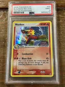 Blaziken 20/110 EX Holon Phantoms Reverse Holo Rare Pokemon Card 2006 PSA MINT 9 - Image 4